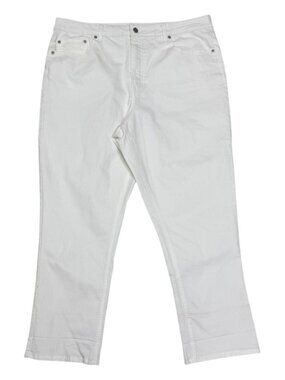 FRYE Leathers White Denim Designer Jeans Pants Womens 16